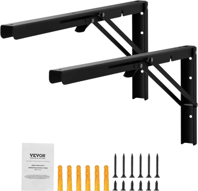 Vevor Shelf Bracket Foldable Heavy Duty Floating Shelf Brackets 24