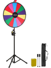 VEVOR 24 in Spinning Prize Wheel, 14 Slots Spinning Wheel with Tripod, Adjustable Height Win Fortune Roulette with a Dry Erase and 2 Markers, 6 Colors, Easy Assembly, for Party Pub Trade Show Carnival