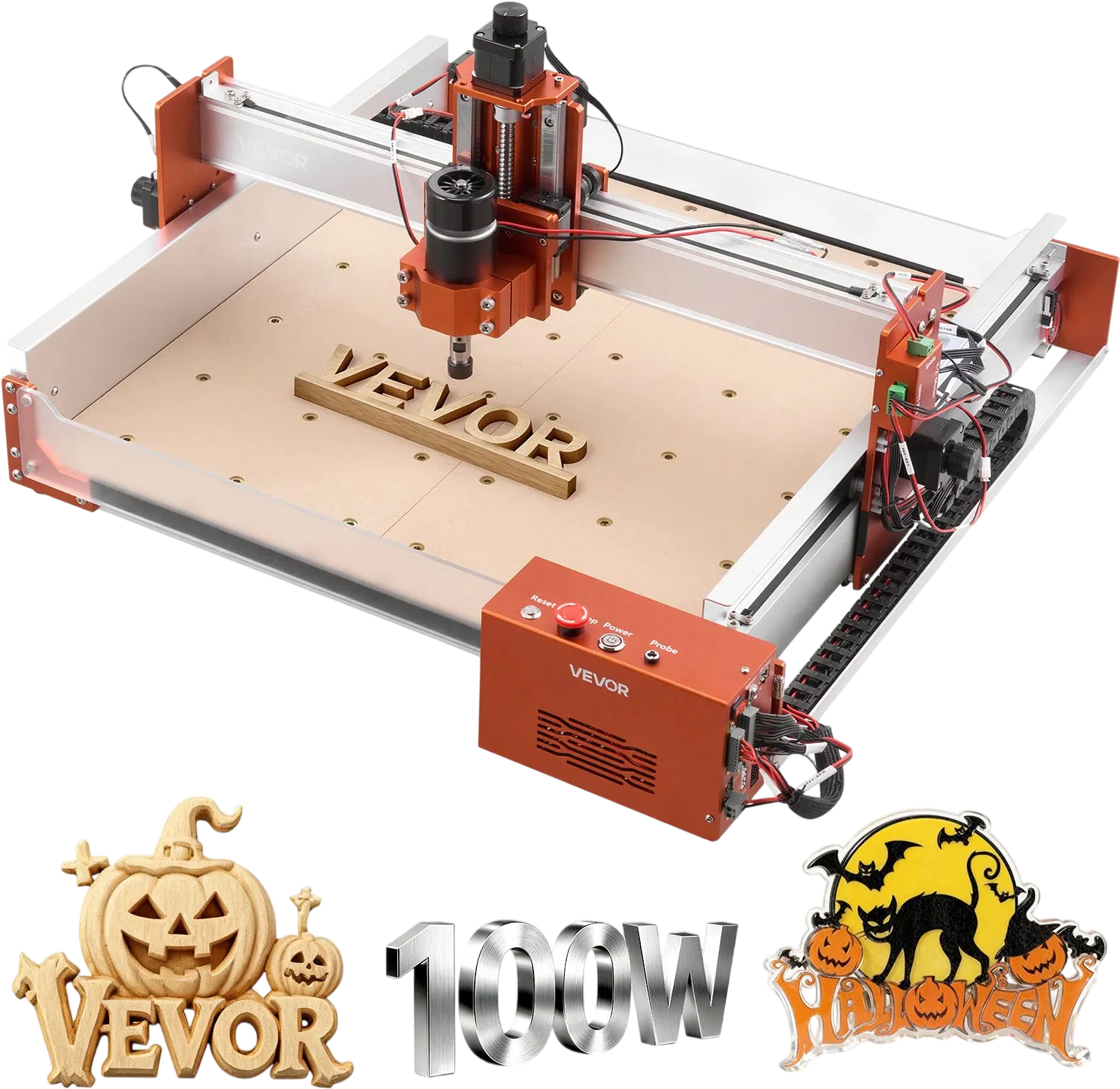Vevor CNC Router Machine 3-Axis Wood Engraving 100W Spindle 15.75 x 15.75 in. New