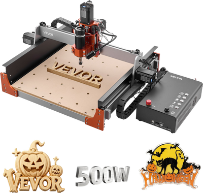 Vevor CNC Router Machine 3-Axis Wood Engraving 500W Spindle 15.75 x 15.75 in. Dual Linear Rails New