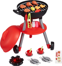 VEVOR 28 PCS BBQ Grill Playset, Kids Toys Kitchen Playset with Sound & Light, Little Chef Play, Interactive Grill Play Food Cooking Playset Barbecue Toy Grill for Toddlers Boys Girls 3-5 Birthday Gift
