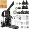 VEVOR Button Maker Machine 1"/1.25"/2.25"(25/32/58 mm) Pin Maker Black, with 300pcs Button Parts, Circle Cutter and Magic Book, Ergonomic Handle, for DIY Badges, Pins, Fridge Magnets and Key Chains