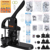VEVOR Button Maker, 1/1.25/2.28 inch(25/32/58mm) 3-IN-1 Pin Maker, with 300pcs Button Parts, Button Maker Machine with Panda Magic Book, Ergonomic Arc Handle Punch Press Kit, For Children DIY Gifts