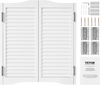 VEVOR Double Saloon Doors, 36"W x 36" H Arched Top Interior Swinging Cafe Doors, Premium Pine Wood, with Hinges & Hardware Kit, Easy to Install, for Hallway Kitchen Bar Pub Entrance, White