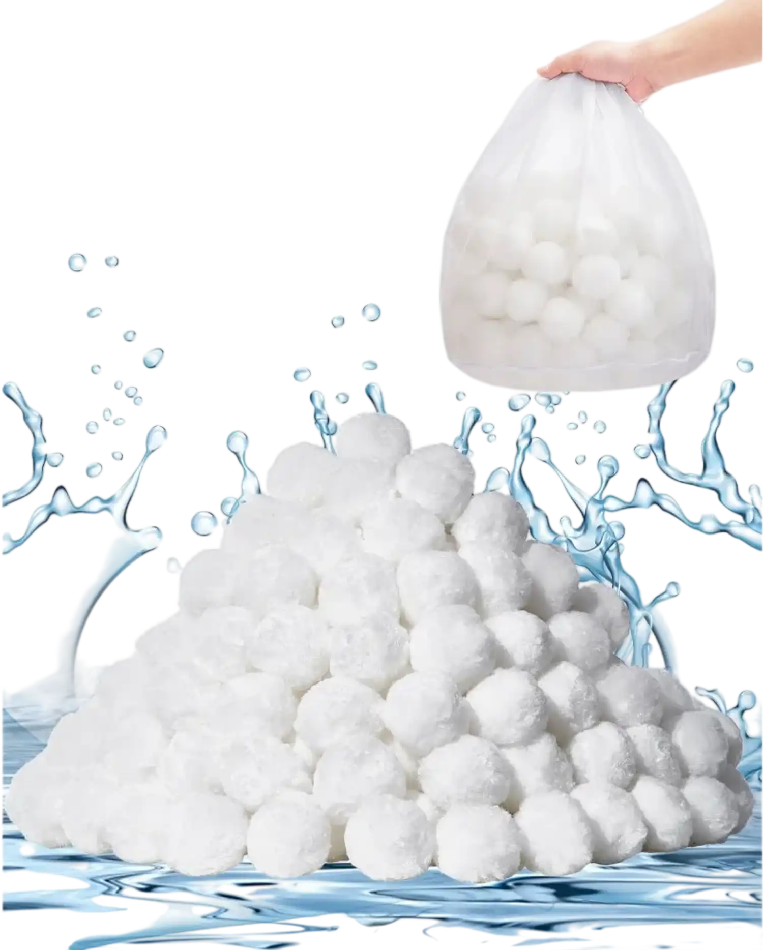 Vevor Pool Filter Balls 3.5 lbs Reusable Polyester Fiber Media New