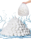 VEVOR Pool Filter Balls for Sand Filter, 3.5 lbs, Filter Balls Replace Pool Filter Sand, Reusable Polyester Fiber Filter Media Balls with Wash Bag, for Swimming Pool Above Ground Pool Aquarium Tank