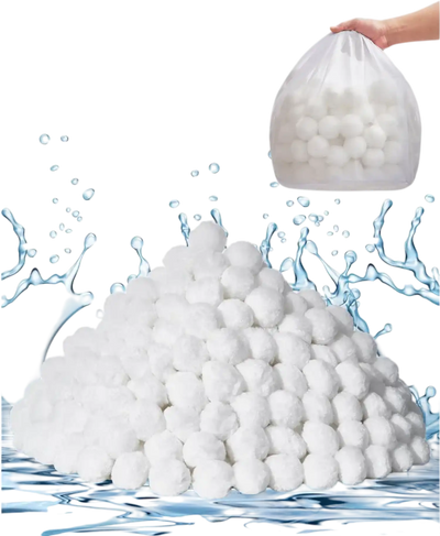 VEVOR Pool Filter Balls for Sand Filter, 4.6 lbs, Filter Balls Replace Pool Filter Sand, Reusable Polyester Fiber Filter Media Balls with Wash Bag, for Swimming Pool Above Ground Pool Aquarium Tank