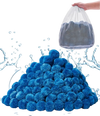 VEVOR Pool Filter Balls for Sand Filter, 3.1 lbs, Filter Balls Replace Pool Filter Sand, Reusable Blue Polyester Fiber Filter Media with Wash Bag, for Swimming Pool Aquarium Tank Above Ground Pool