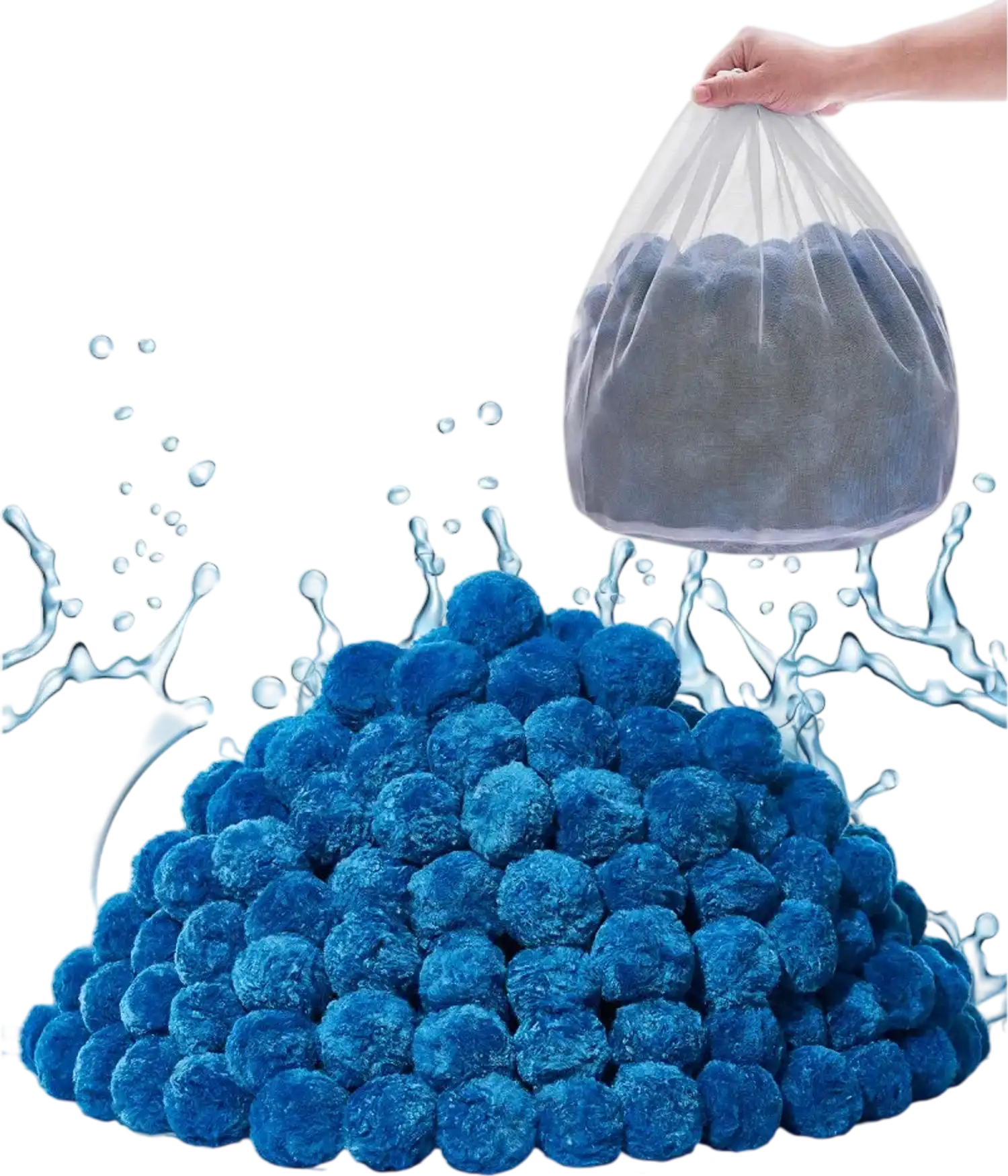 Vevor Pool Filter Balls 4 lbs Reusable Blue Polyester Filter Media New