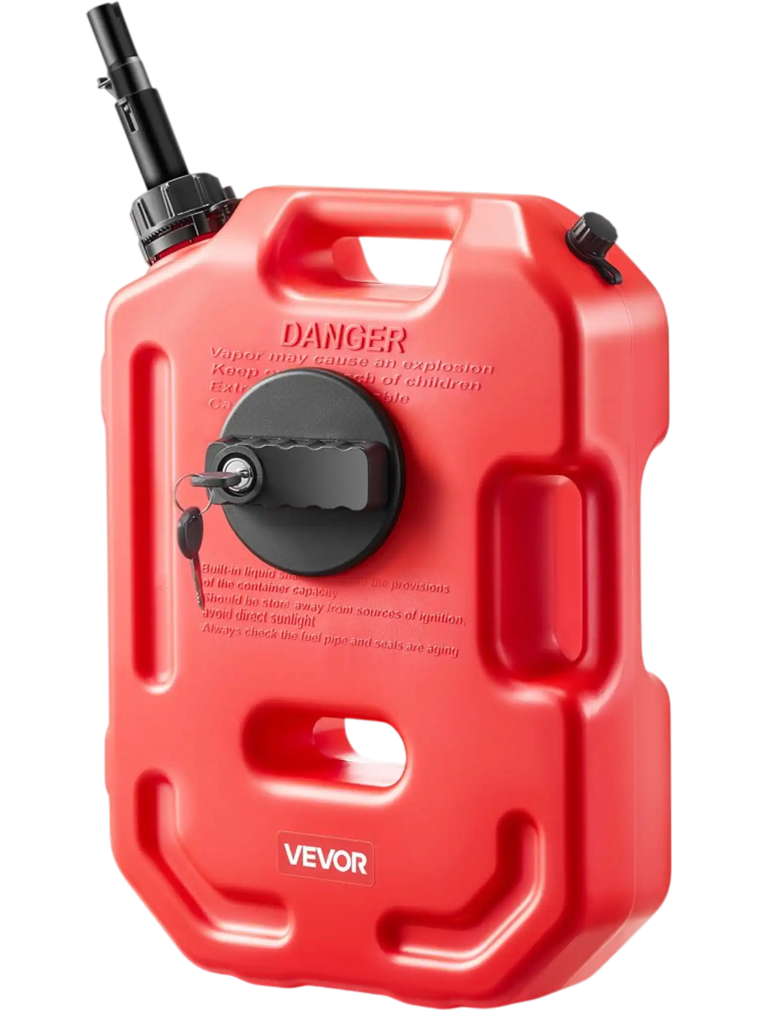 Vevor Fuel Container 2.6 Gallon Gas Can with Spout and Lockable Bracket New