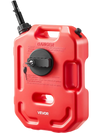 VEVOR Fuel Container, 2.6 Gallon, Gas Can with Spout and Lockable Bracket, 15 L/min Max Flow Rate, Secure & Leak-proof, Portable Flat Fluid Container for Most Cars Motorcycle ATV UTV, Red