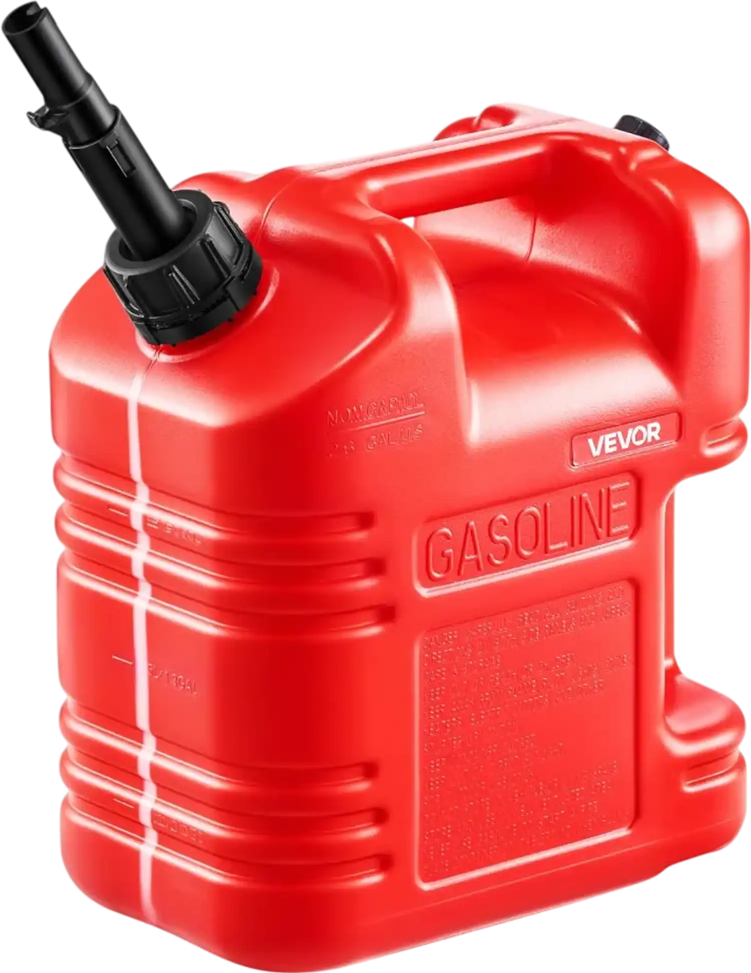 Vevor Fuel Container 2.5 Gallon Gas Tank with Spout & Clear Scale Red New