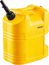 VEVOR Fuel Container, 5 Gallon, Gas Tank with Spout & Clear Scale, 15 L/min Max Flow Rate, Secure & Leak-proof, Portable Flat Fluid Container for Most Cars Motorcycle SUV ATV UTV, Yellow, 1 Pack