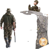 VEVOR Hunting Blind, 2-3 Person See Through Ground Blinds with Carrying Bag, 360 Degree Portable Camouflage Tent, Durable Concealed Shelter with Silent Side Door and Window, for Turkey and Deer