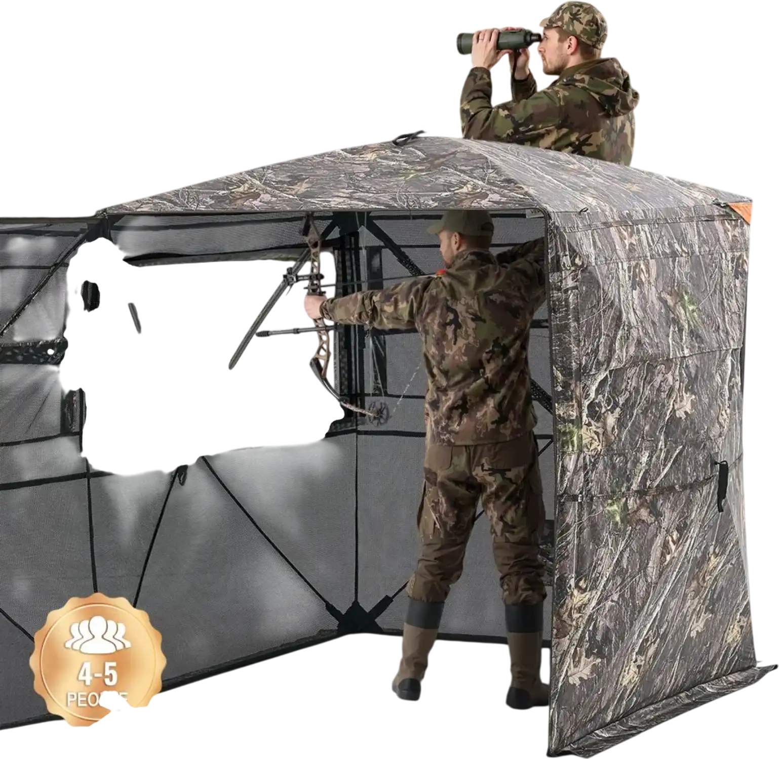 Vevor Hunting Blind 4-5 Person 360° See-Through Ground Shelter 70 x 70