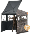 VEVOR Hunting Blind, 6-7 Person Ground Blinds with Carrying Bag, Portable Camouflage Tent, Reinforced Durable Concealed Shelter with Silent Zipper Door and Window, for Turkey and Deer