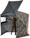 VEVOR Hunting Blind, 6-7 Person, 288 Degree 5 Side See-Through Ground Blinds with Carrying Bag, Portable Camouflage Tent, Durable Concealed Shelter with Silent Zipper Door and Window, for Turkey Deer
