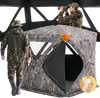 VEVOR Hunting Blind, 270° Ground Blind, 2-3 Person Pop Up Deer Blind for Hunting with Carrying Bag, Portable Resilient Hunting Tent, 3 Horizontal Windows for Turkey and Deer Hunting