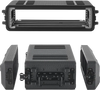 VEVOR 2U Rack Case, 12 in Depth, Rackmount Flight Case Shallow Rack with Microphone Compartment, Polyethylene Construction, Recessed Latches, Easy Installation, for Amplifier, 8.7 in Internal Depth