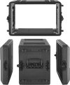 VEVOR 6U Rack Case, 12 in Depth, Rackmount Flight Case Shallow Rack with Microphone Compartment, Polyethylene Construction, Recessed Latches, Easy Installation, for Amplifier, 8.7 in Internal Depth