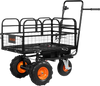 VEVOR Electric Utility Cart, 36V 432Wh Battery Powered Electric Wagon, 500W Power Wheelbarrow with Brake, 500 lbs Load Heavy Duty Steel Garden Cart for Farm and Yard All Purpose Modular Cargo Bed