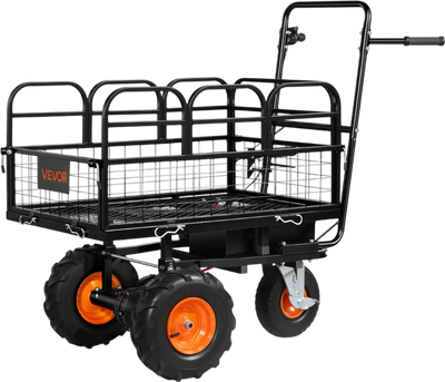 Vevor Electric Utility Cart Battery Powered Garden Wagon 500 lbs 3-Wheel New