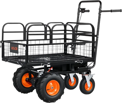 Vevor Utility Cart Electric 500W Battery-Powered Garden Wagon 660 lbs 4-Wheel New