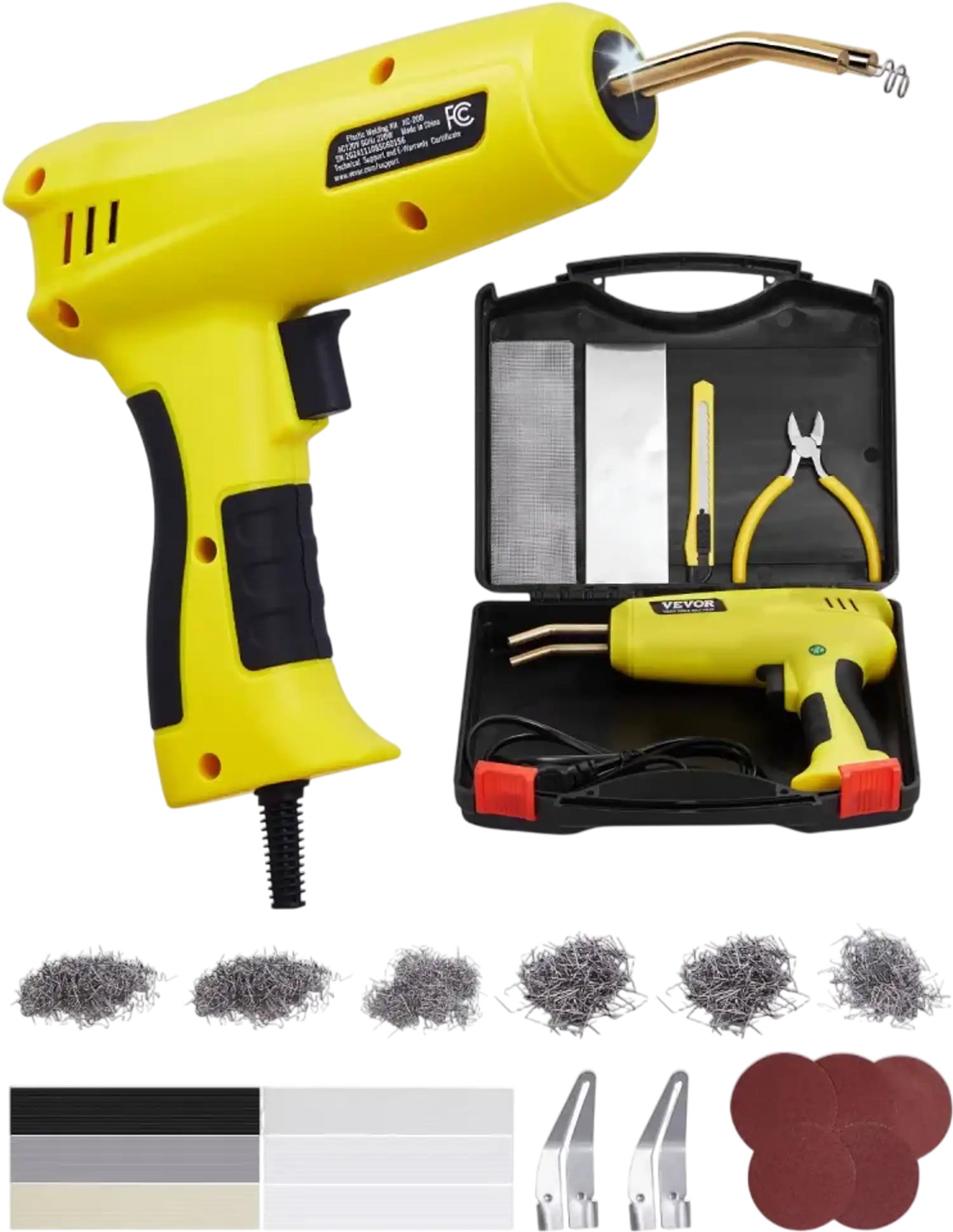 Vevor Plastic Welder Gun Kit 220W Hot Staple Welding Set New