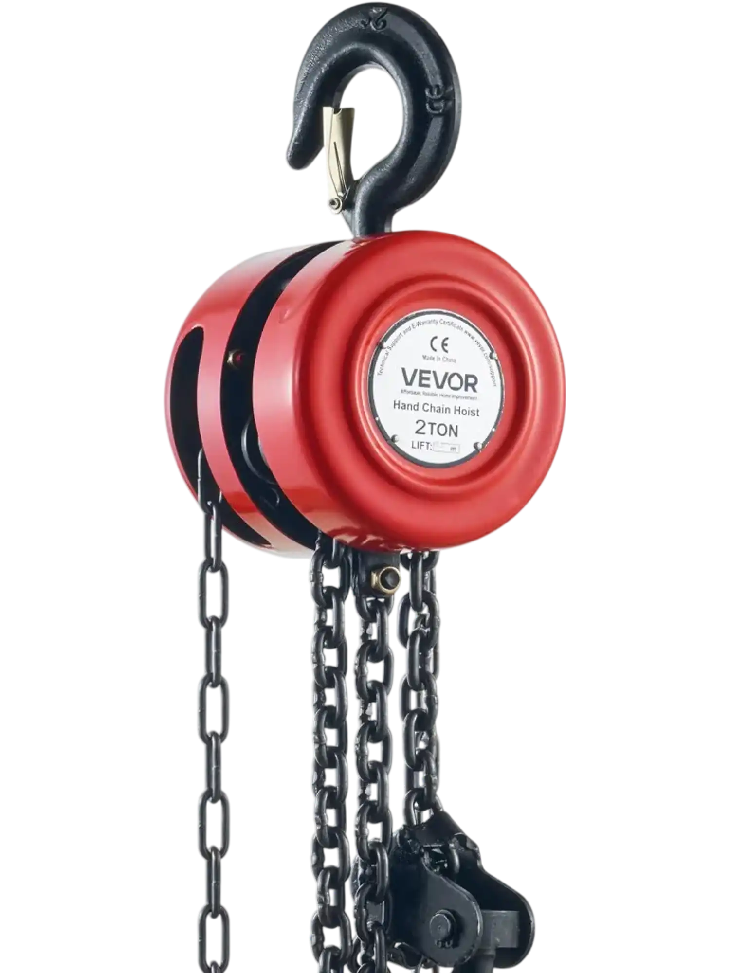 Vevor Chain Hoist 2 Ton 8' Manual Hand Chain Block Red New