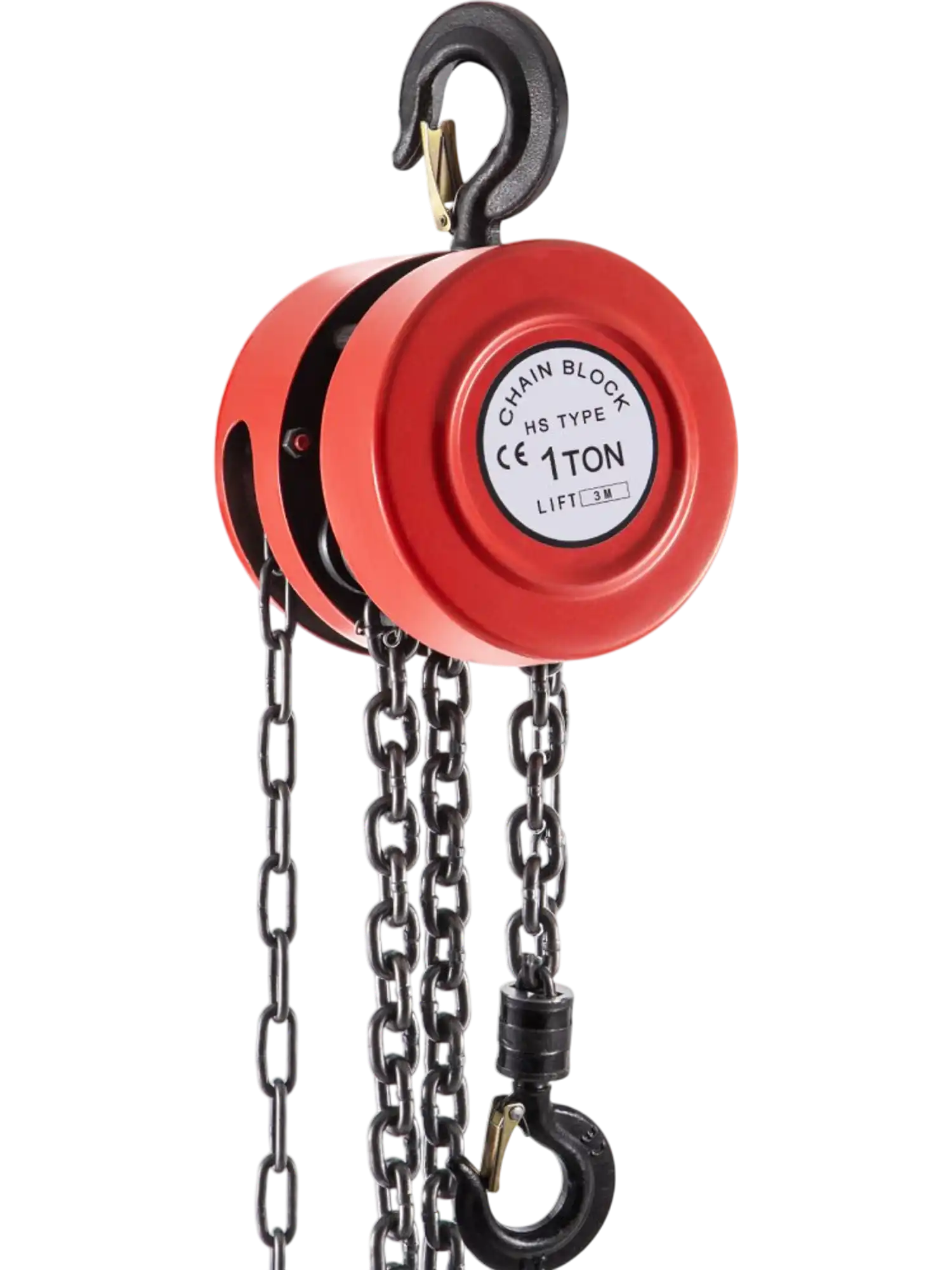 Vevor Chain Hoist 1 Ton 10' Manual Hand Chain Block Red New