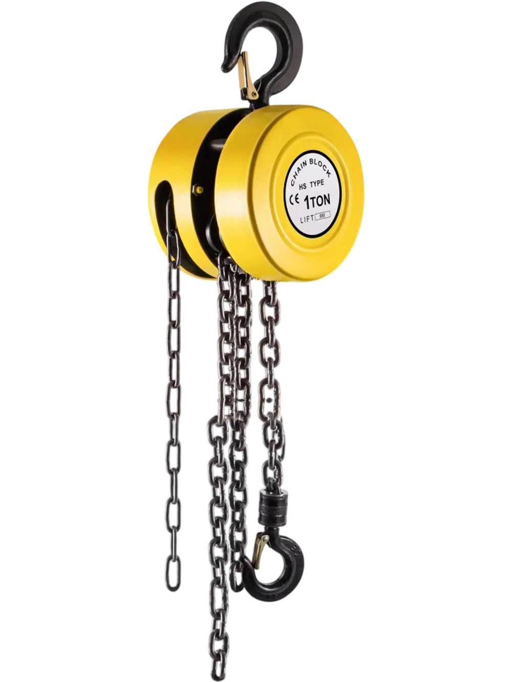 VEVOR Hand Chain Hoist, 2200 lbs /1 Ton Capacity Chain Block, 20ft/6m Lift Manual Hand Chain Block, Manual Hoist with Industrial-Grade Steel Construction for Lifting Good in Transport & Workshop, Yell