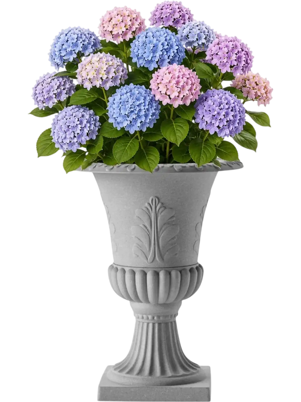 VEVOR Plastic Urn Planter 15.75"x21.26" 1 Pack Gray Classic Urn Flower Pot, for Wedding, Party, Event, Home, Stage, Garden, Balcony, and Patio Decoration, Front Porch Planter, Indoor & Outdoor Vase