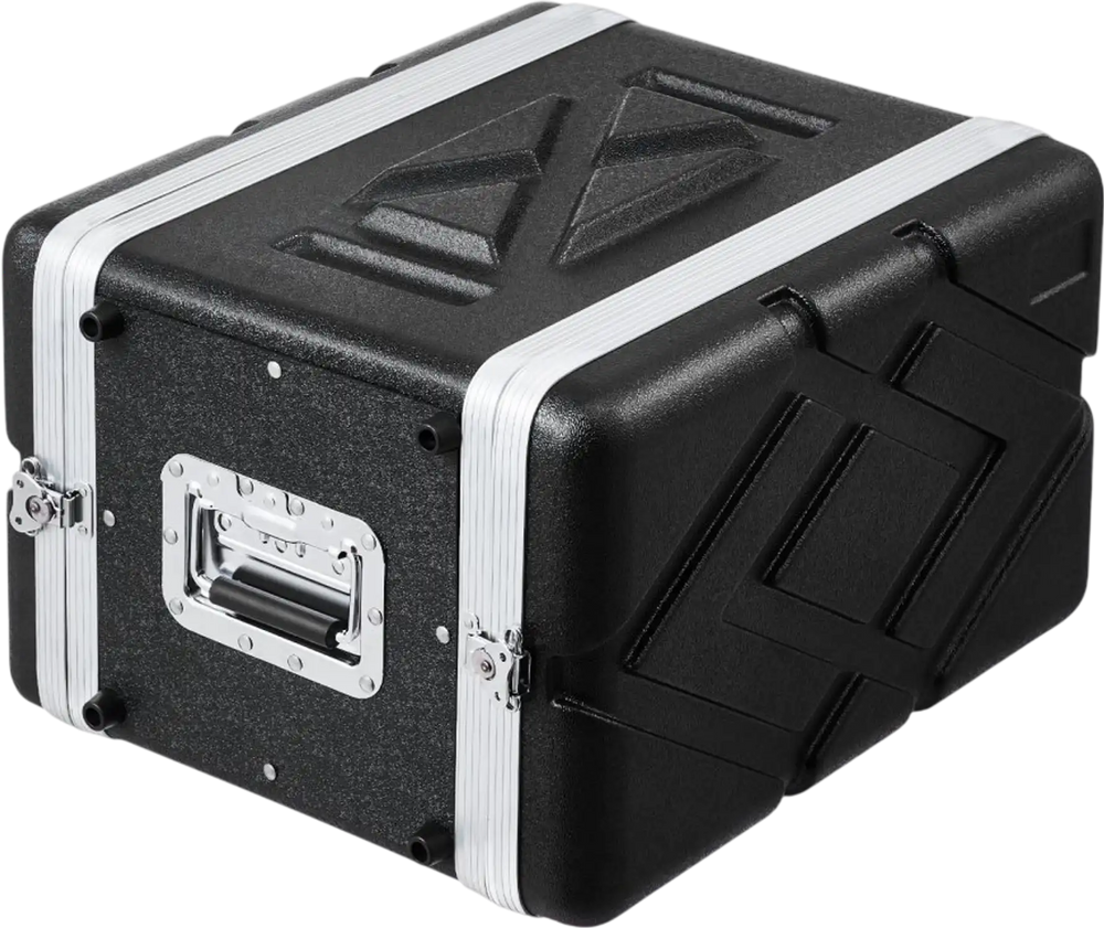 VEVOR 6U Rack Case, Standard 14 in Depth, Server Rack Cabinet with ABS Construction Handle Heavy-Duty Twist Butterfly Latches, Detachable Front & Back Panels, for Amps, Mixers, Microphone Receivers