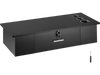 VEVOR Wall-Mounted Salon Workstation, Equipped with 3 Holders for Hair Dryers, Secure Drawer with Lock, Ideal for SPA, Hairdressing Salons, Home & Bathroom Use, in Sleek Black