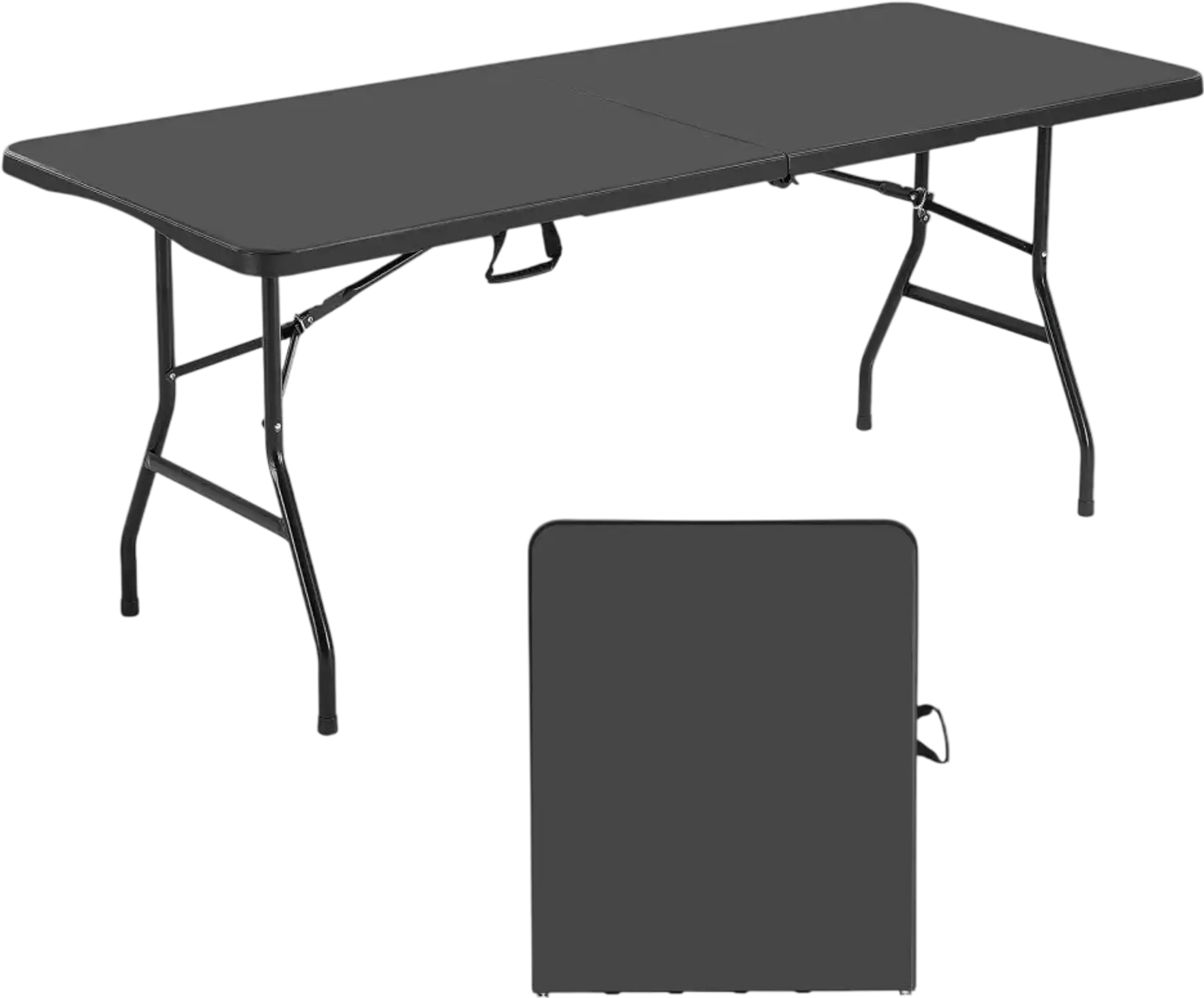 Vevor Folding Table 6' Heavy-Duty Portable Indoor Outdoor Black New