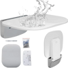 VEVOR Urea-formaldehyde Folding Shower Seat, 13.6'' x 12.8'' Unfolded, Wall Mounted Fold Up Shower Bench with 450 lbs Load Capacity, Space Saving Fold Down Shower Chair for Seniors Children Adults