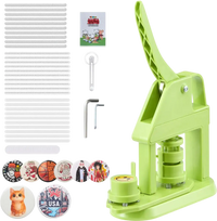 VEVOR Button Maker Machine, 0.98 in, Plastic Pin Maker with 500pcs Button Parts, Mr. Panda Magic Book, Circle Cutter and Hex Wrenches, Reinforced Ergonomic Handle, for DIY Badges, Personalized Pins