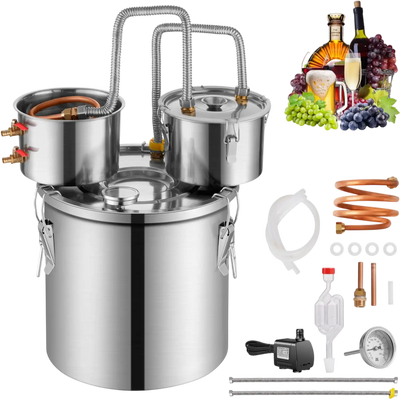 Vevor Alcohol Still 8 Gal Dual Condenser Distiller Kit New