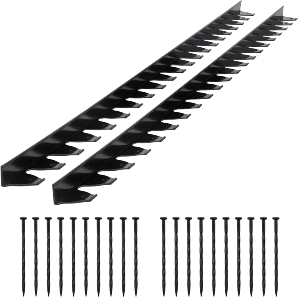 VEVOR Landscape Edging Border, 10Pcs 6 ft x 1.6 in Plastic Garden Edging with 60 Spikes, Sun-Resistant Flowerbed Borders, DIY Layout, No Dig Garden Edger Border Divider for Lawn Edgings for Yard