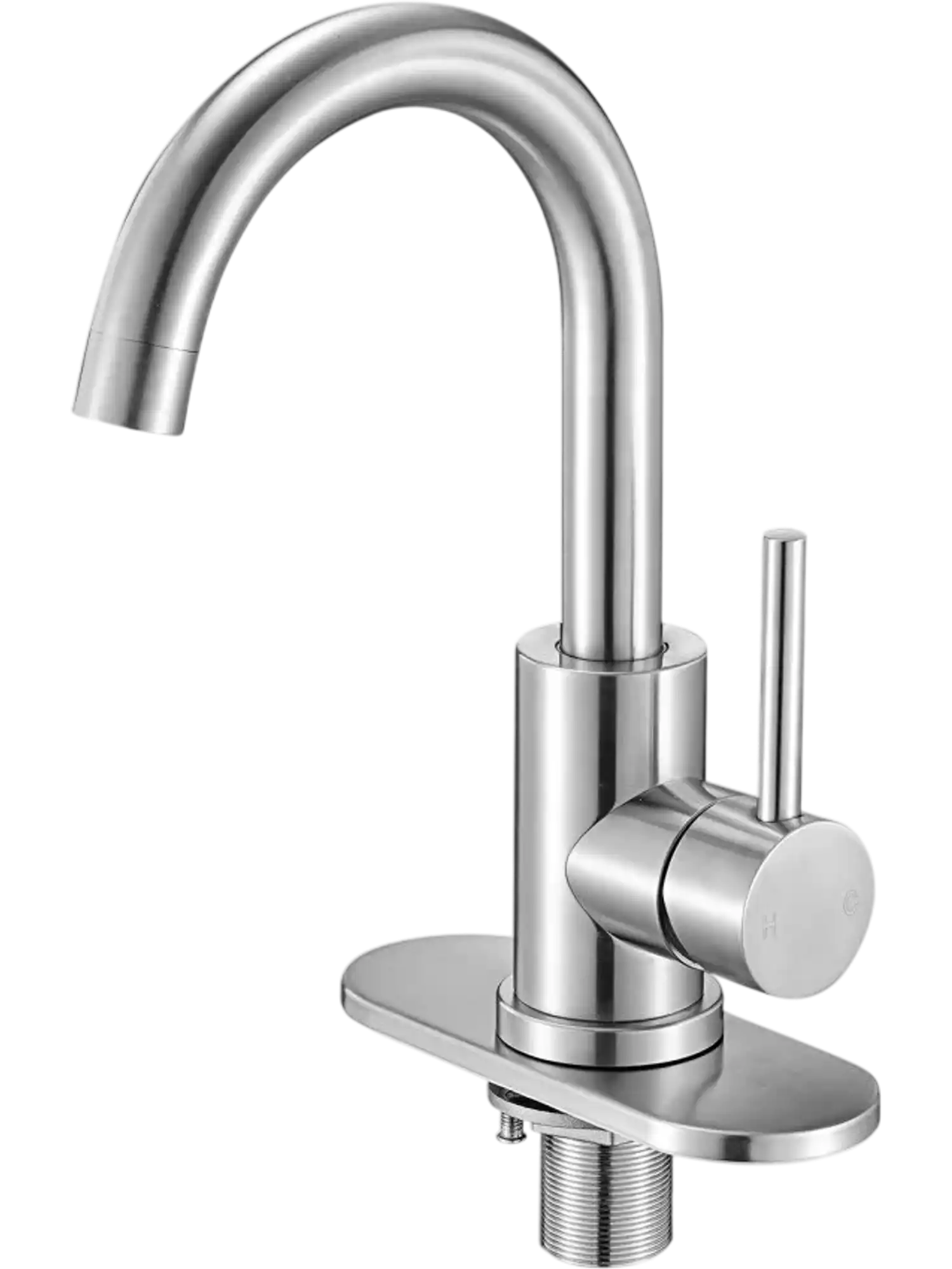 Vevor Faucet Single Handle Sink Brushed Nickel High Arc Gooseneck New