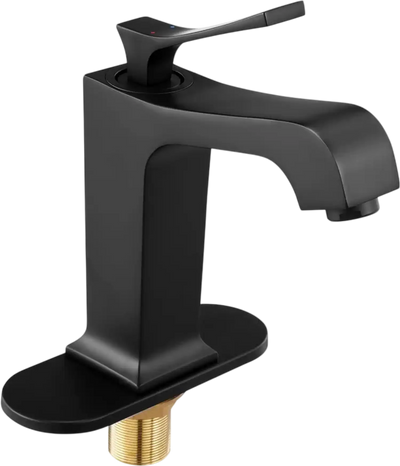 Vevor Sink Faucet Single Handle Matte Black Curved Spout New