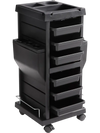 VEVOR Ultimate Salon Trolley Cart, Lockable Beauty Salon Cart for Stylist with 6 Removable Drawers & Tool Holder, Plastic Hairdressing Rolling Cart with Lockable Wheels for Beauty SPA Barber
