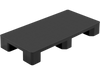 VEVOR Plastic Pallet, 1 Pc Plastic Pallet for Basement Storage, Lightweight Waterproof Floor Storage Pad for Indoor Outdoor Supermarket Warehouse, Support up to 2205 lbs, 39.4" x 19.7" x 5.4", Black