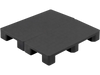 VEVOR Plastic Pallets, 2 Pcs Plastic Pallets for Basement Storage, Lightweight Waterproof Floor Storage Pad for Indoor Outdoor Supermarket Warehouse, Support up to 2205 lbs, 39.4"x19.7"x5.4", Black