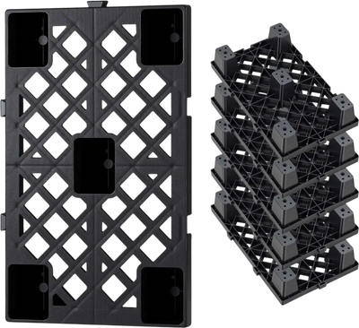 Vevor Plastic Pallets 6-Pc Basement Storage Waterproof Grid Pad 19.7