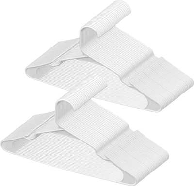 Vevor Hangers 50 Pack White Non-Slip Space-Saving Plastic Hangers New