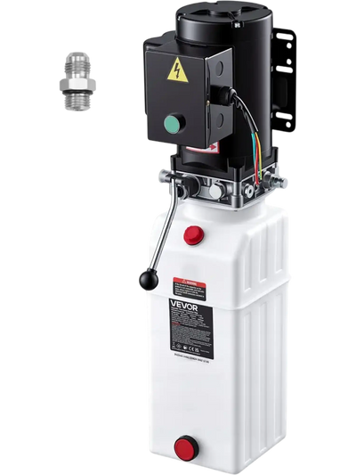 Vevor Hydraulic Pump 10 Qt Single Acting Dump Trailer Power Unit New
