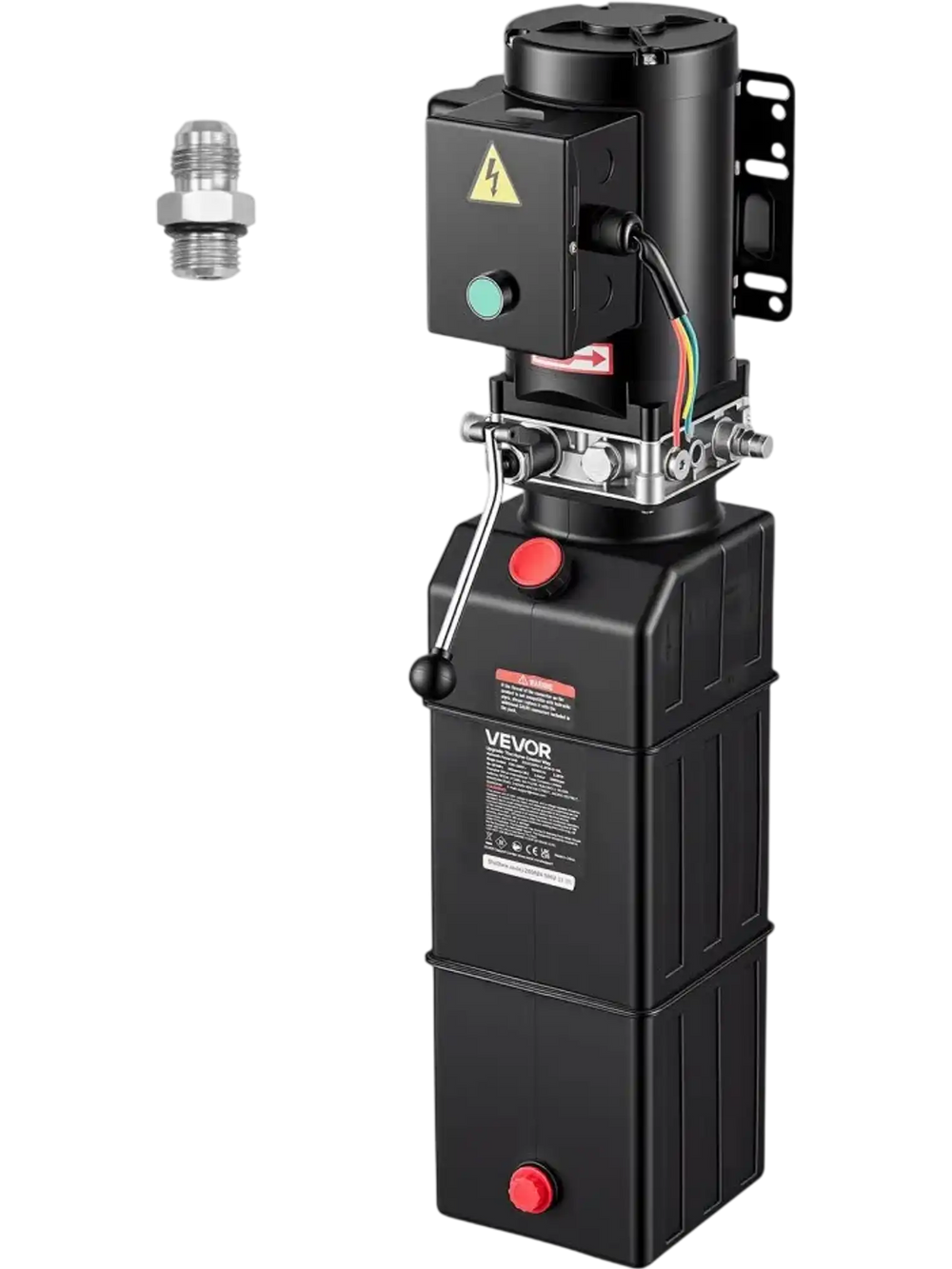 VEVOR 14 Quart Hydraulic Pump, 2.2KW Hydraulic Dump Trailer Pump Single Acting, 3200 PSI Max Relief Pressure, 1.7 GPM Flow Rate, AC220-240V Hydraulic Power Unit Car Lift (Vertical Installation)