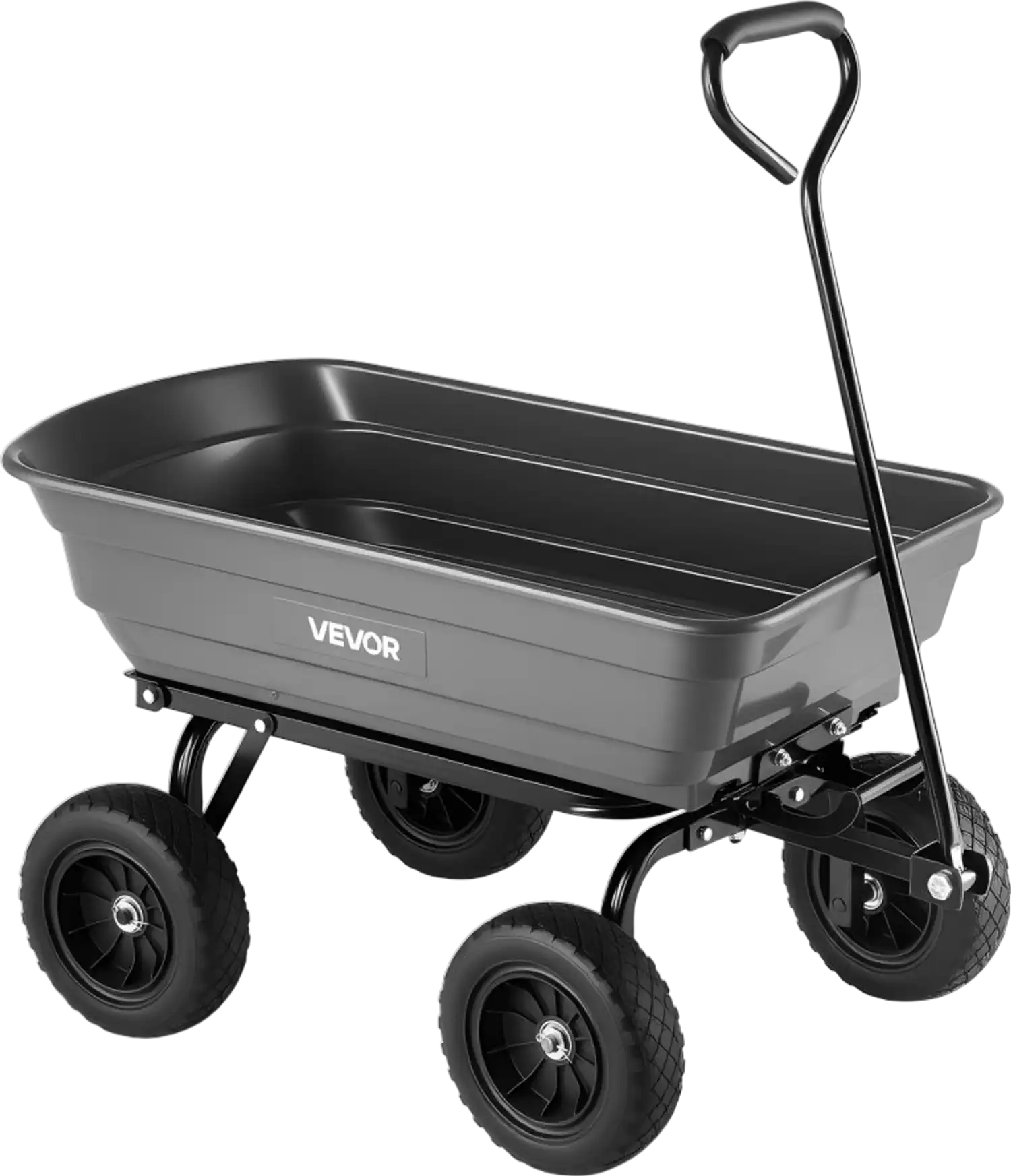 Vevor Garden Dump Cart 600 lbs Poly Quick-Dump Wagon New