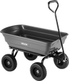 VEVOR Garden Dump Cart, 600 lbs Poly Dump Cart, Garden Carts Dumps Wagon with 90° Quick-Dumps Mechanism, 180° Swivel Wheels, 270° Flexible Rotating Bearings, Yard Wagon for Plants, Soil, Crops